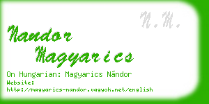 nandor magyarics business card